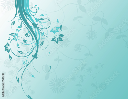 blue floral background