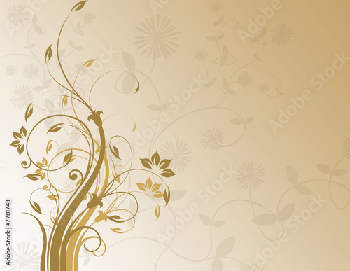 brown floral background