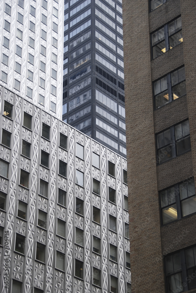 Modern office buildings in New York City