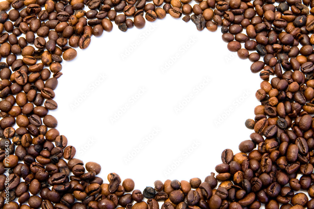 coffee beans on white background coffee beans on white background