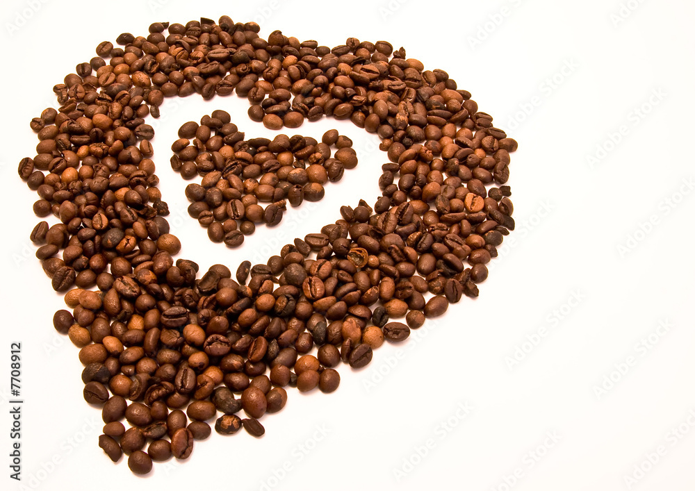 coffee beans on white background coffee beans on white background