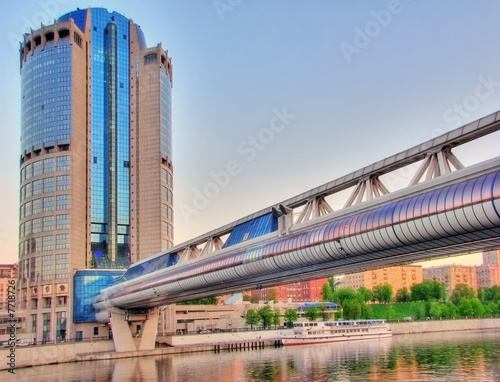 Moscow Skyscraper and bridge