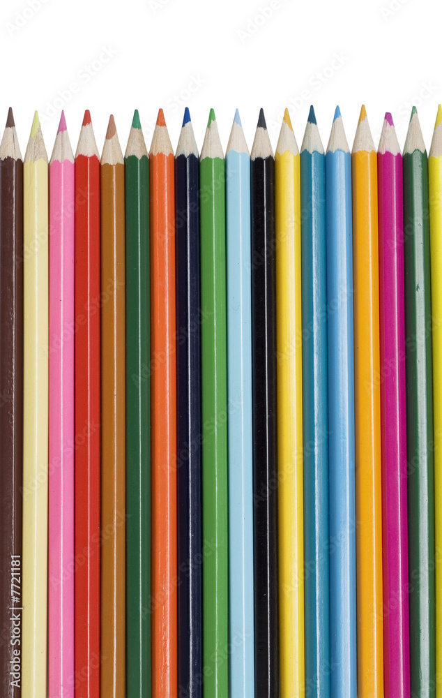 colored pencils on white colored pencils on white