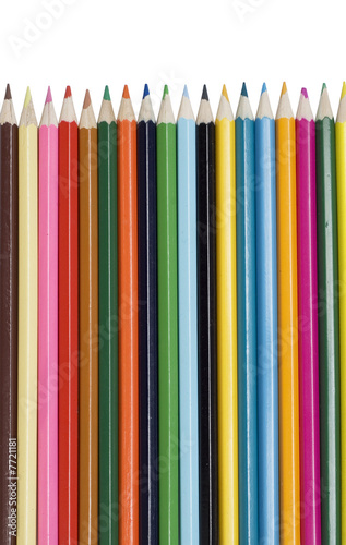 colored pencils on white