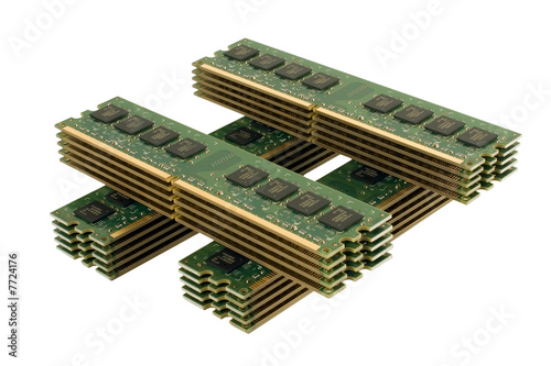 4 column of computer memory modules 3