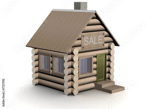 Wooden small house. The iso...