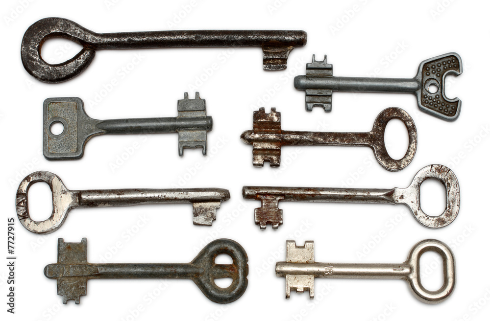 eight old rusty keys eight old rusty keys