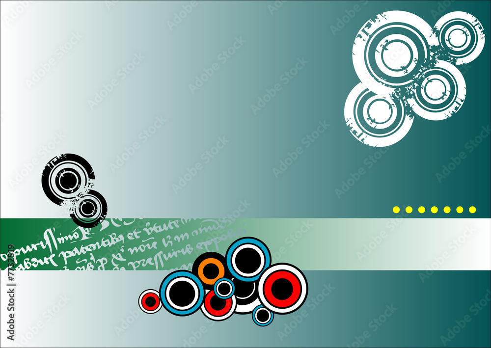 Obraz premium Banner with grunge circles