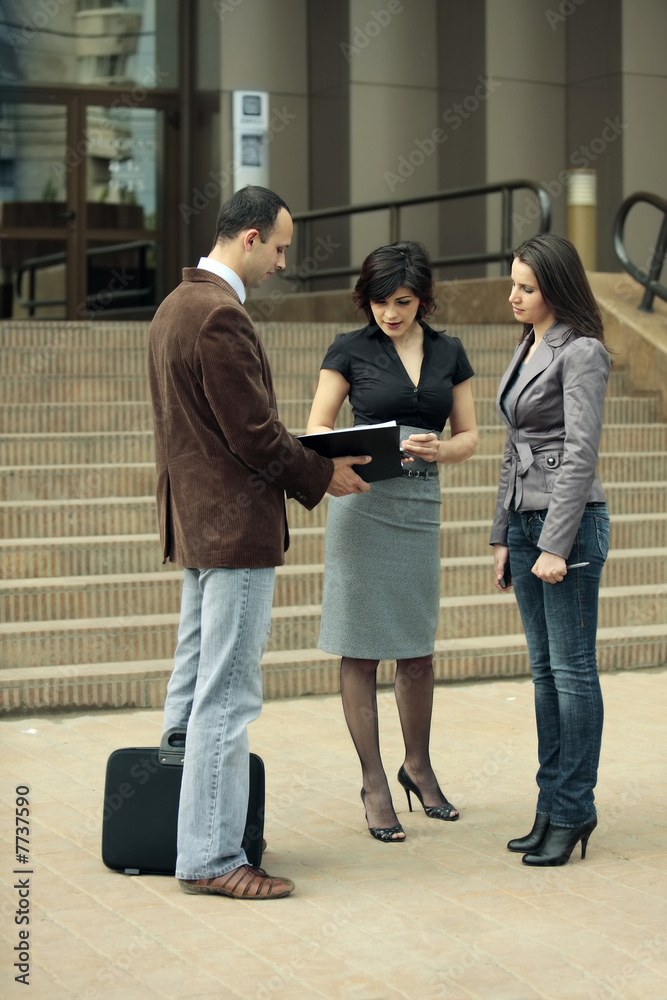 Fototapeta premium business team talking