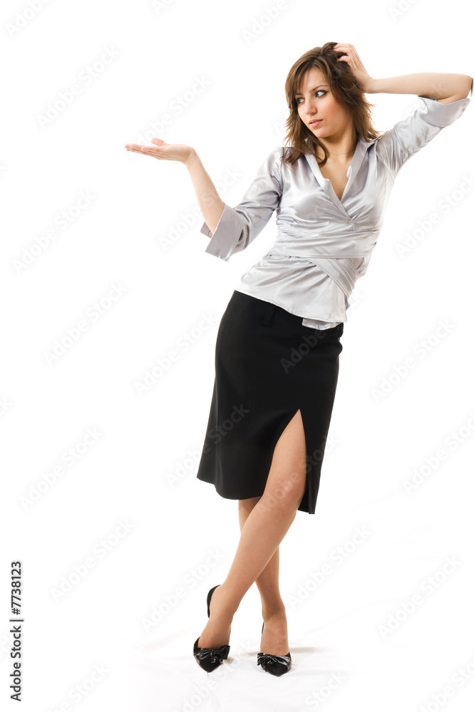Businesswoman isolated on white. Businesswoman isolated on white.