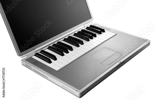 Laptop Computer with a Piano Keyboard