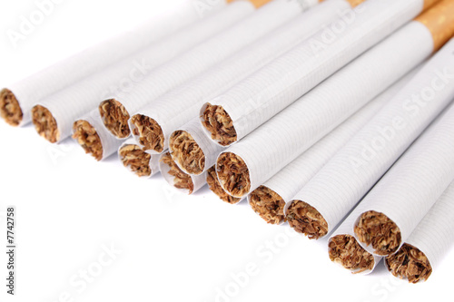 Cigarettes isolated on white background