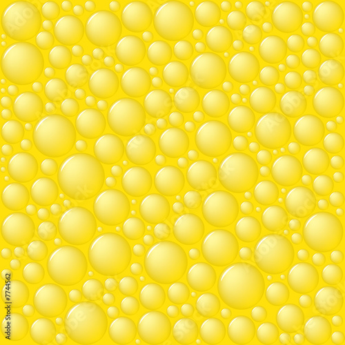 Bubbles on yellow background.