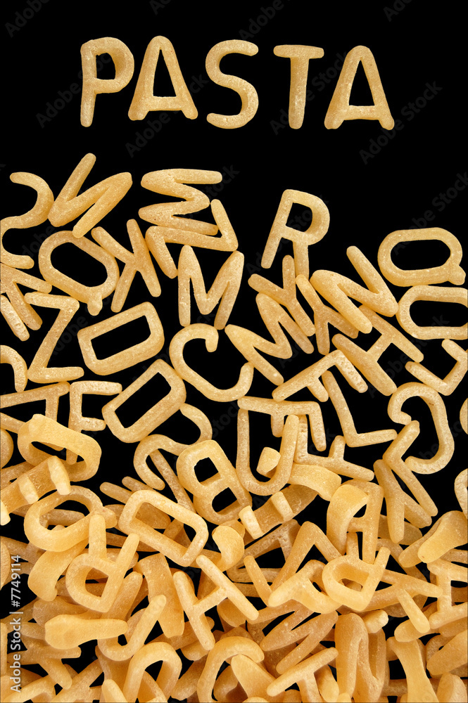 Alphabet pasta soup letters. Kids food background. Alphabet pasta soup letters. Kids food background.