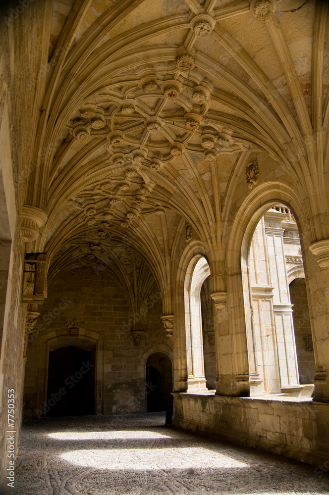 Gallery of cloister of San Marcos Convent. Leon, Spain