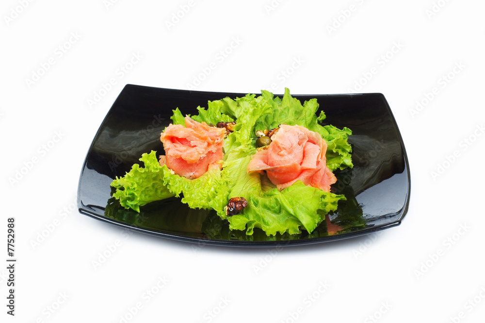 Sushi plate isolated on the white background Sushi plate isolated on the white background