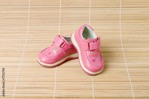 Pink children's shoes