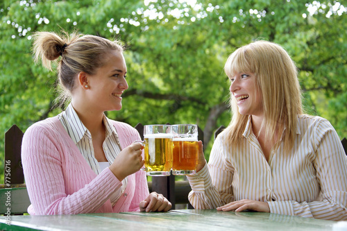 girl with beer photo