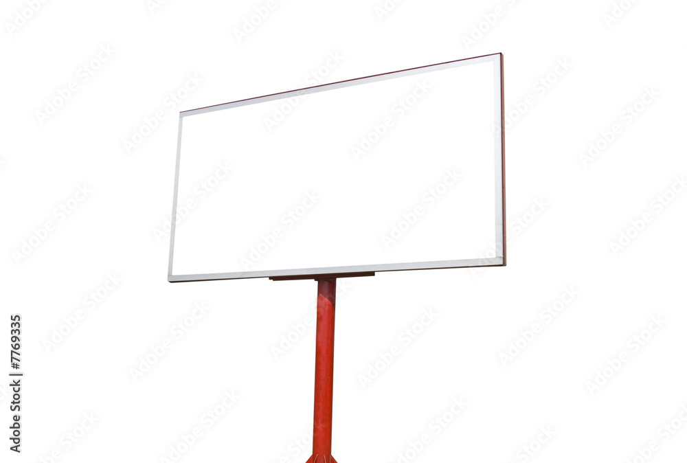 billboard on white