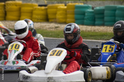 Obraz na płótnie Course de karting w salonie