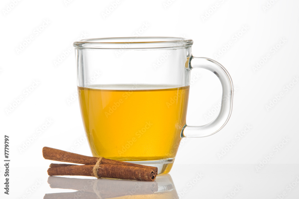 A cup of tea with cinnamon A cup of tea with cinnamon