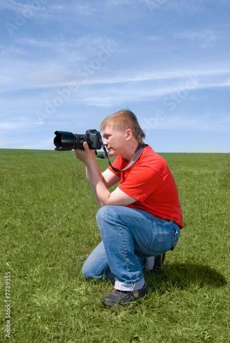 Photographer outsides