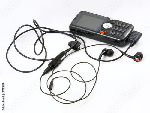 Obraz na płótnie mobile phone with mp3 player