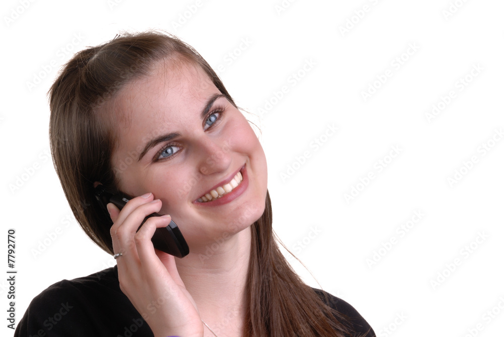 cute young lady on telephone cute young lady on telephone