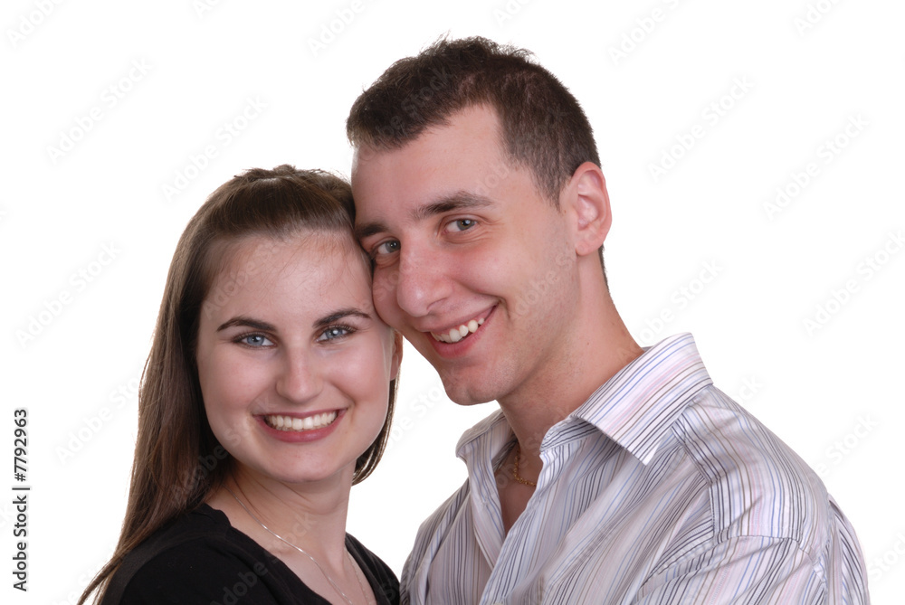 Fototapeta premium attractive affectionate young couple