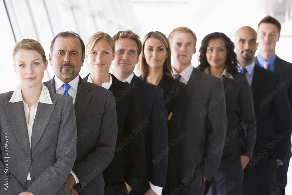 Line of office staff Line of office staff