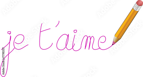 écriture d'enfant - première déclaration 