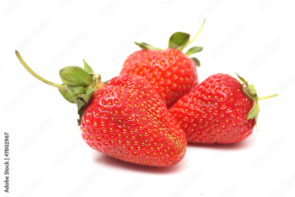 Three berry of a strawberry