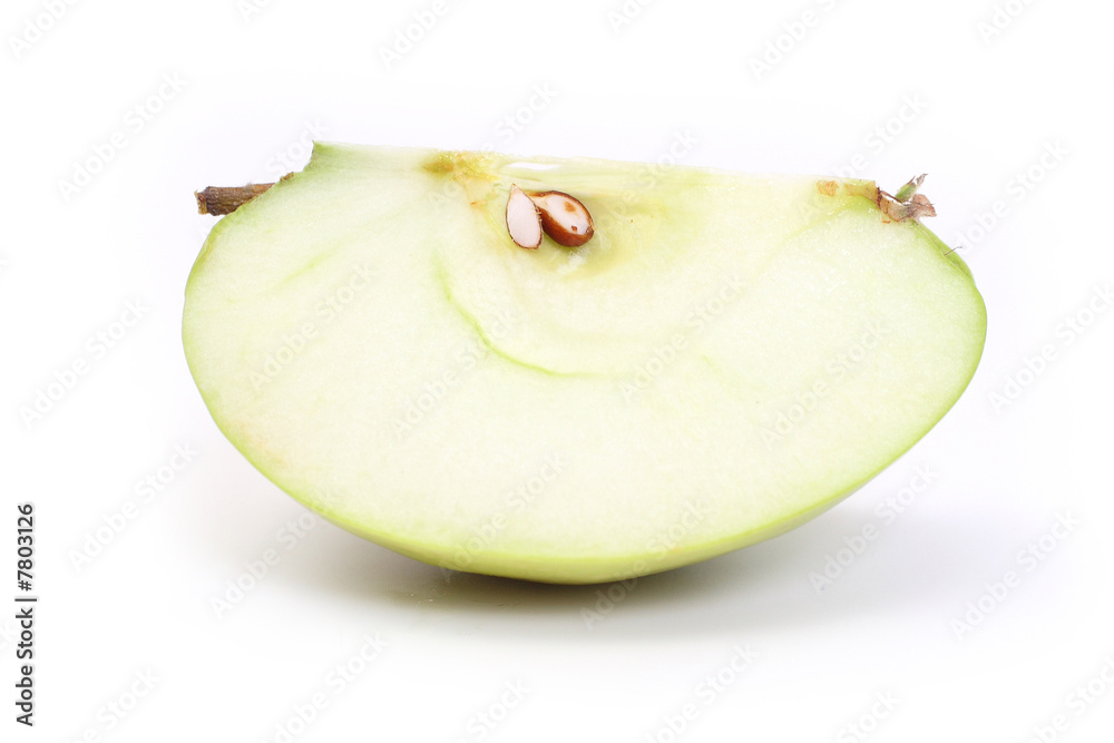 slice a green apple