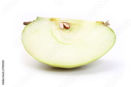 Obraz na płótnie slice a green apple w salonie