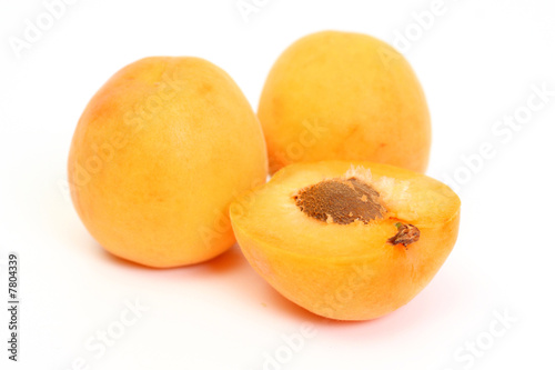 Two Apricots with halves