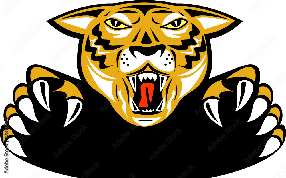 Fototapeta premium Tiger attacking