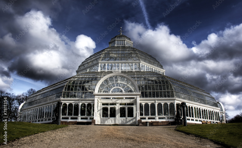 Fototapeta premium HDR image of Sefton Park Palm house Liverpool, England