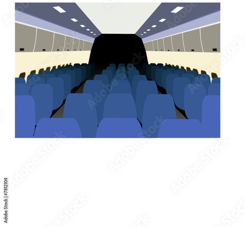 airplane salon vector