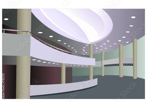 foyer of the concert hall vector