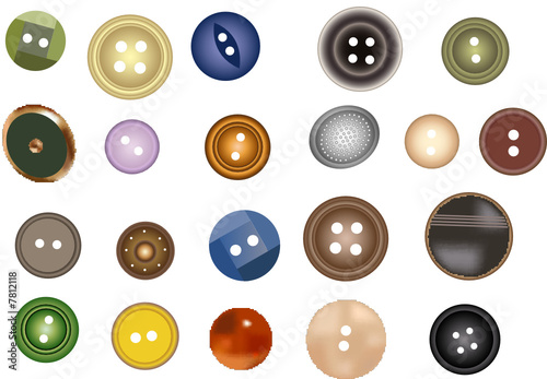 many buttons vector