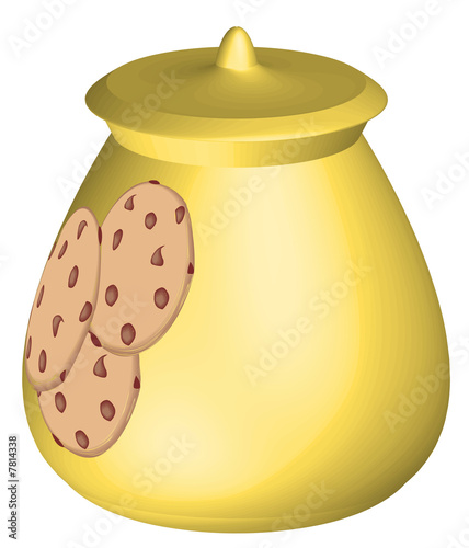 Fényképezés cookie jar with chocolate chip cookies