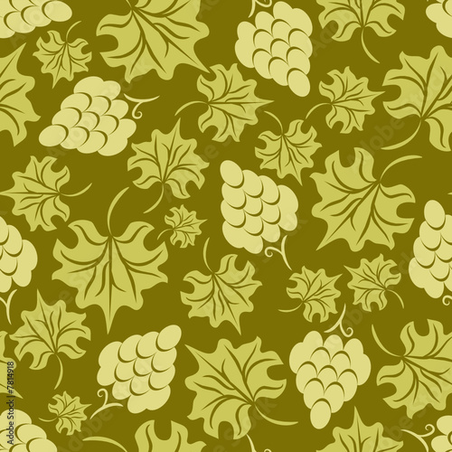 Floral grape seamless pattern