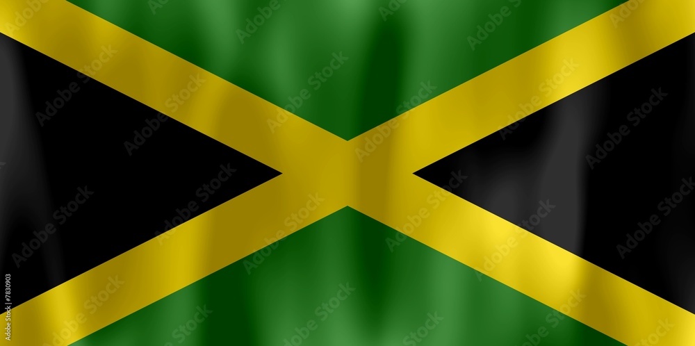 drapeau jamaique jamaica flag Illustration Stock | Adobe Stock