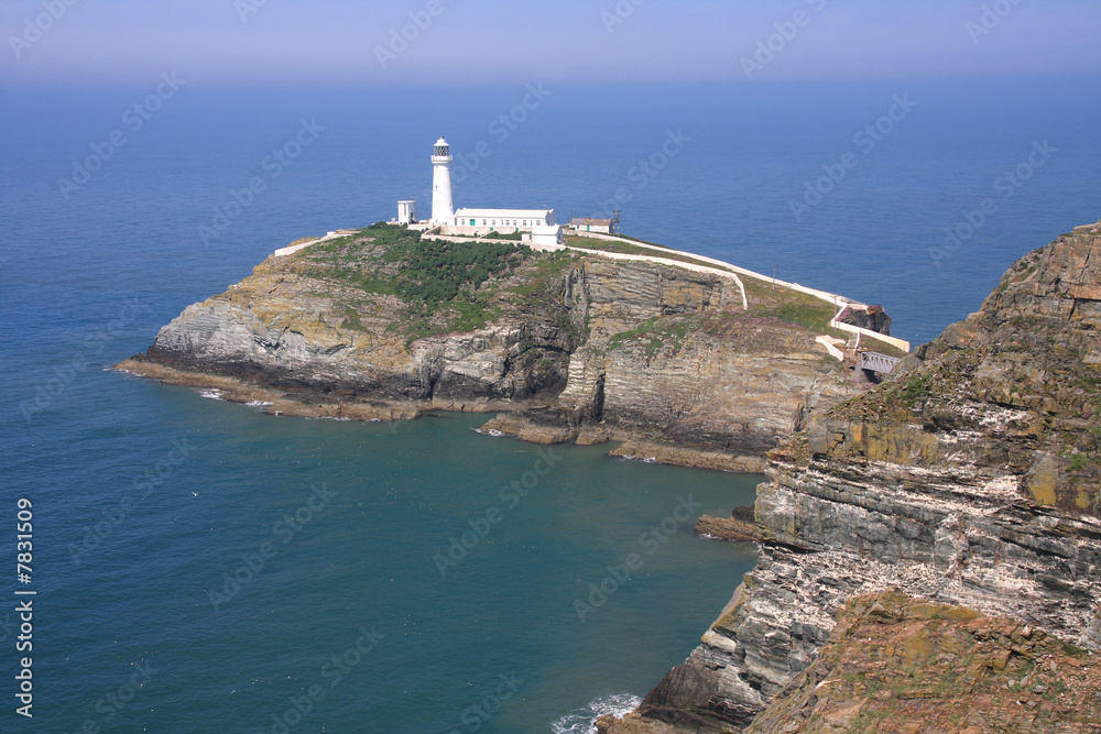 South Stack island and  lighthouse