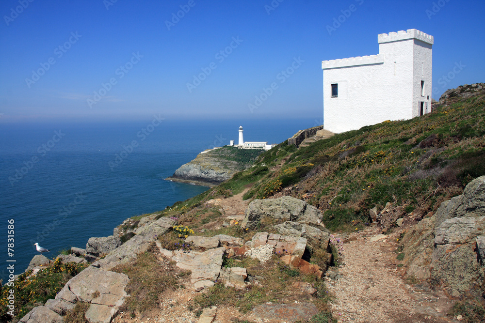 South Stack island and  lighthouse