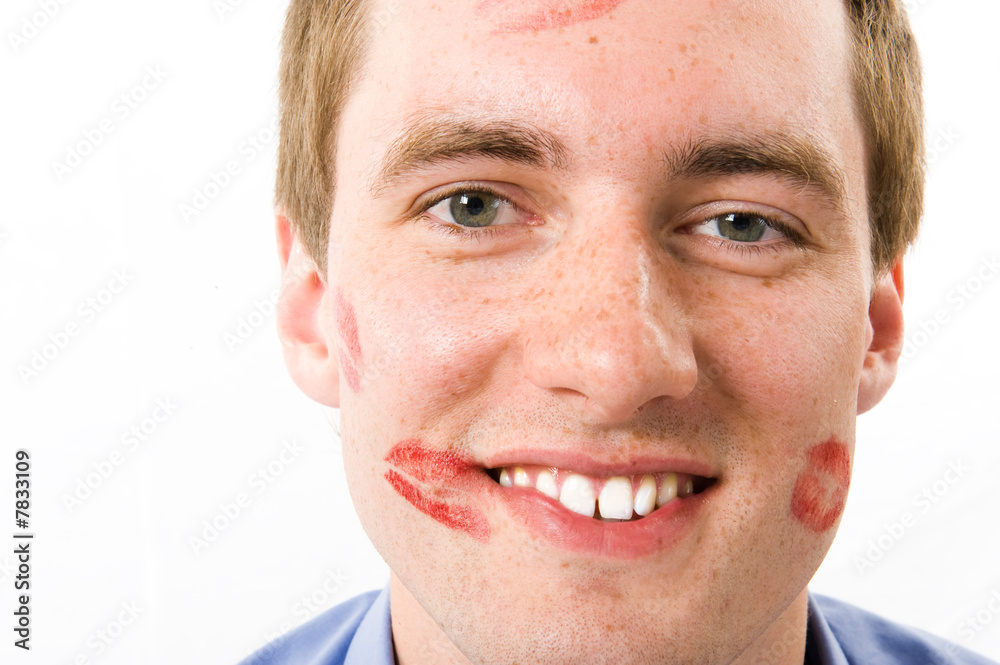 Obraz premium The Happy young man smiling.