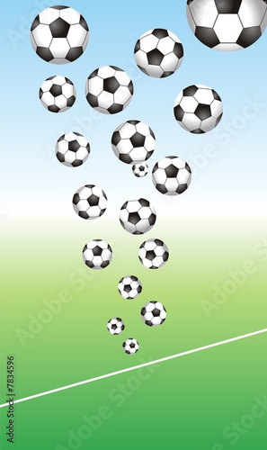 Flying soccer balls