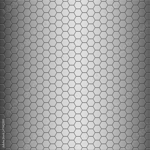 Brushed alloy honeycomb tiles texture with vertical highlight
