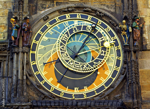 Astronomical clock in Prague. Czech Republic.