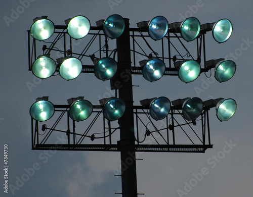 stadium lights at night